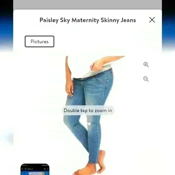 Paisley Sky Skinny Maternity Jeans -  size Small - Picture 2 of 5